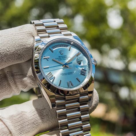 rolex day-date 40 platinum ice blue dial price|rolex day date platinum 40mm.